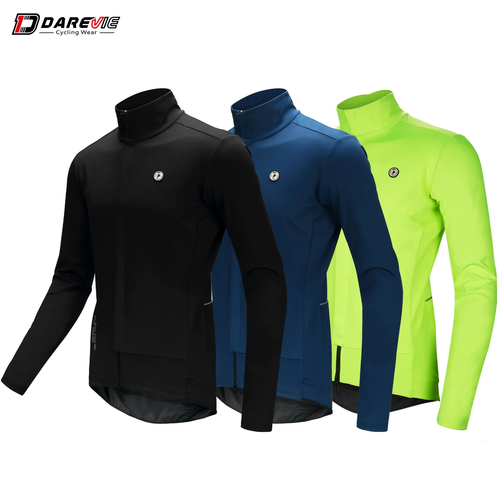 Cykeljackor Darevie Cycling Jacket 10mm Vattenbeständig vindtäthet Keep Warm Thermal Cycling Softshell Winter för 5 15 230224