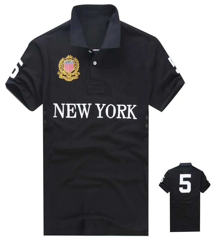 New NEW YORK City Edition Polo manica corta di alta qualità 100% cotone da uomo Tecnologia ricamo Moda T-shirt casual S-5XL