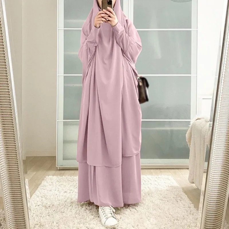 Ethnic Clothing Etosell Women Hooded Muslim Hijab Dress Eid Prayer Garment Jilbab Abaya Long Khimar Full Cover Ramadan Gown Abayas Islamic Cloth 230224