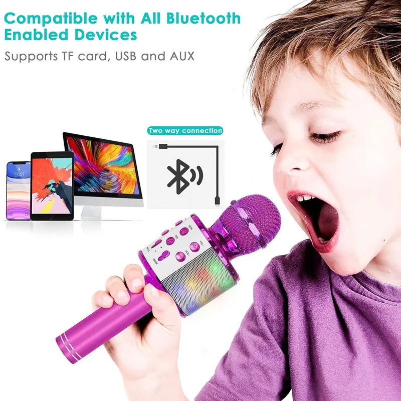 Kids Karaoke Microphone Machine Toy, 4-12 Years Old Girls