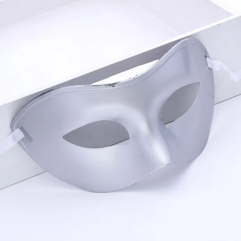 Mężczyzna pół twarzy archaistyczne maski imprezowe antyczne klasyczne męskie maski Mardi Gras Masquerade weneckie maski imprezowe 50 sztuk srebrny złoty biały czarny