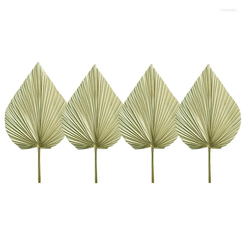 Decorative Flowers 4 PCS Dried Palm Leaves - For Boho Wedding Decor Fans Natural Leaf Astethic Stuff Room