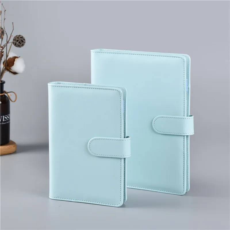 Classeur A7 Avec Fermeture éclair – 6 Anneaux Rechargeables, Cuir Synthétique – Organisateur Portable Homme/femme - 6