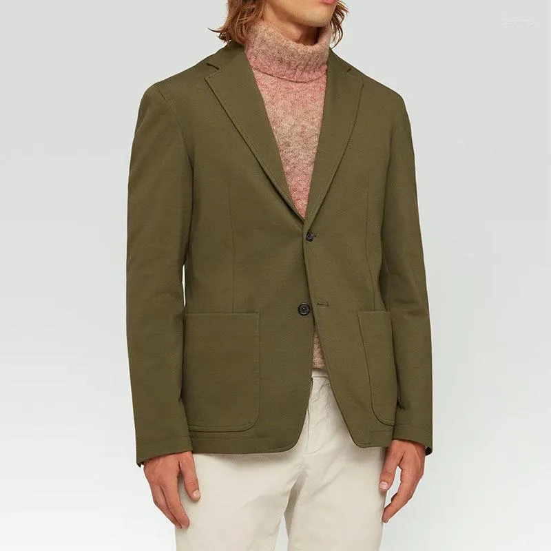 Trajes de hombre Abrigo de hombre Otoño Invierno Color sólido Moda informal Blazer a medida Prendas de abrigo Chaqueta de traje de manga larga