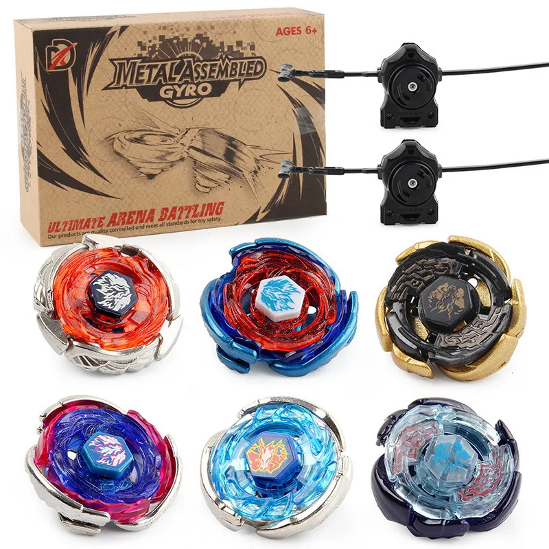 Toupie 6 pièces/boîte Fusion Beyblade Burst ensemble métal galaxie Pegasis Drago Pegasus série Gyro jeux bataille toupie jouets avec lanceur 230225