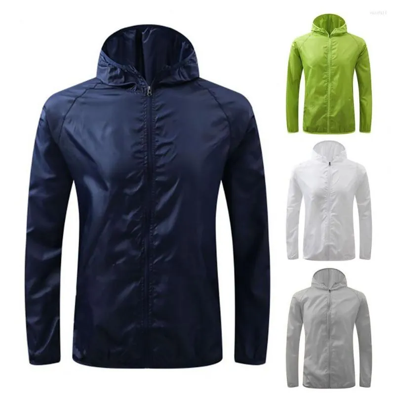 Vestes pour hommes manteau d'extérieur veste mince à manches longues crème solaire grands hommes doux