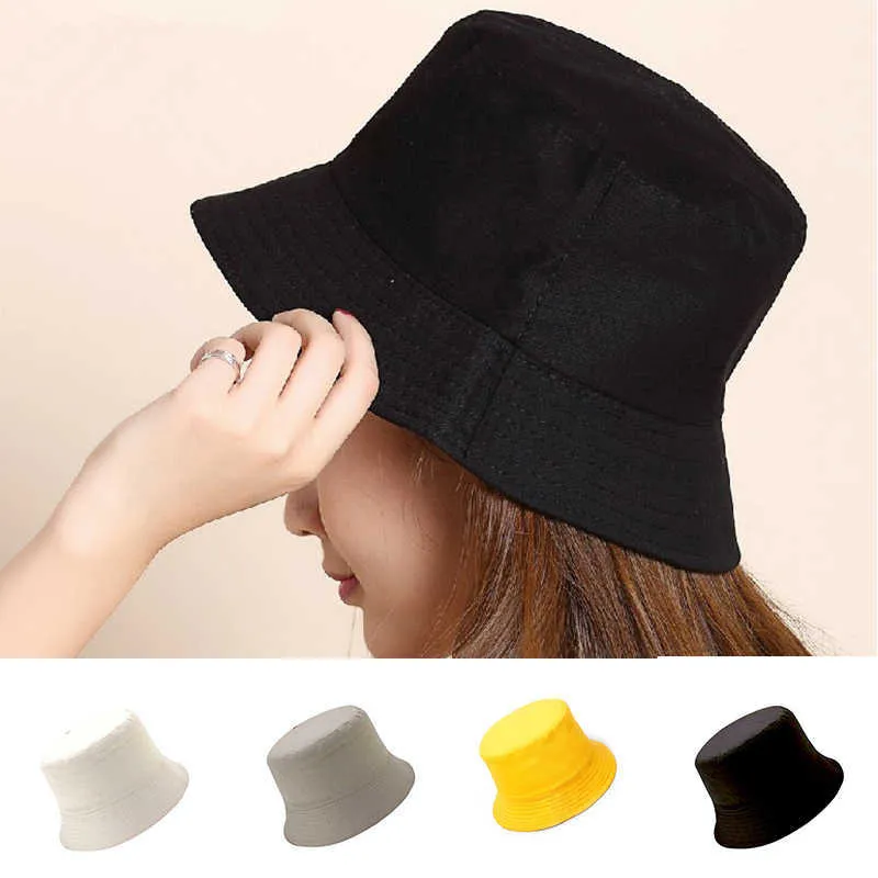 Breite Krempe Hüte Unisex Solide Baumwolle Faltbare Eimer Hüte Männer Frauen Sommer Sonnencreme Panama Bob Hip Hop Caps Sonnenhut Outdoor strand Fischer Kappe G230224