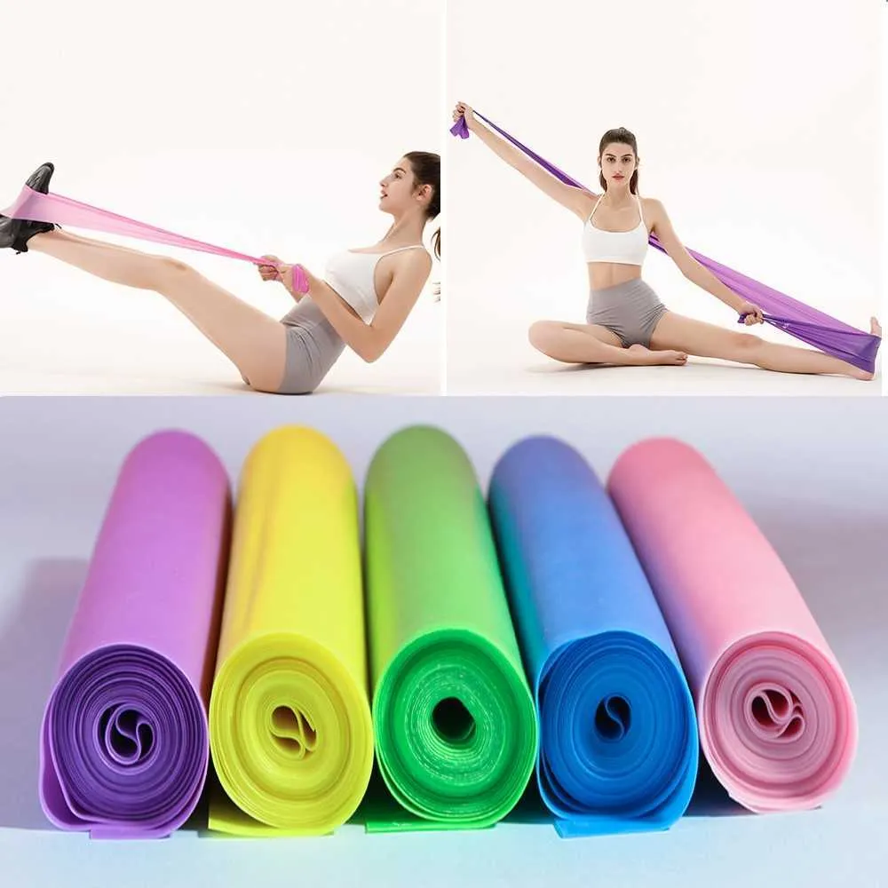 Yoga Stripes Gym Sportgeräte Frauen Yoga Stretchband Gymnastikgürtel Dame Fitnessübungszubehör Seil dehnbares Krafttrainingsband J230225