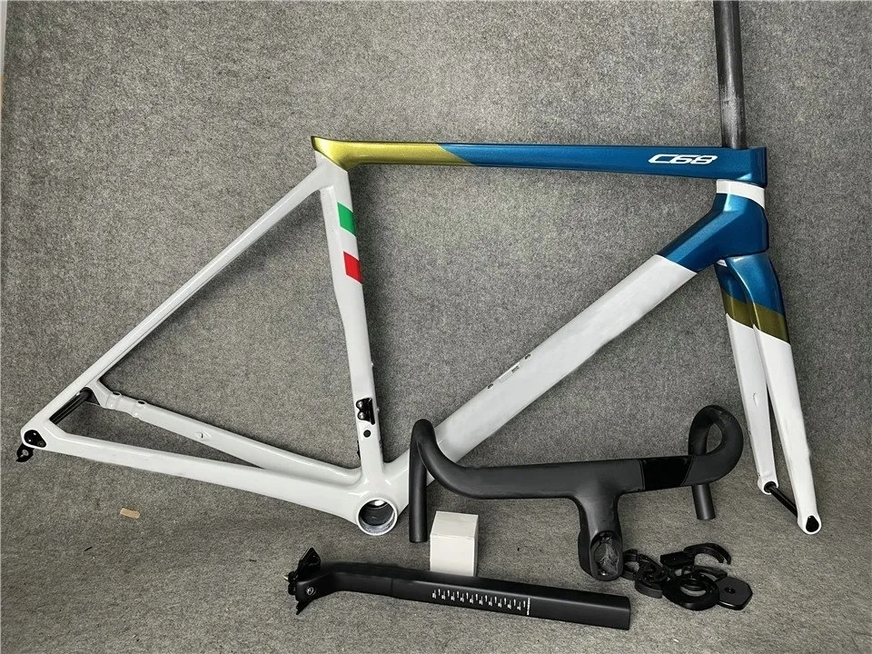 2023 C68 Carbon Road Bike Frame and handlebar size 45.5cm 48.5cm 51cm BB386 60 colors