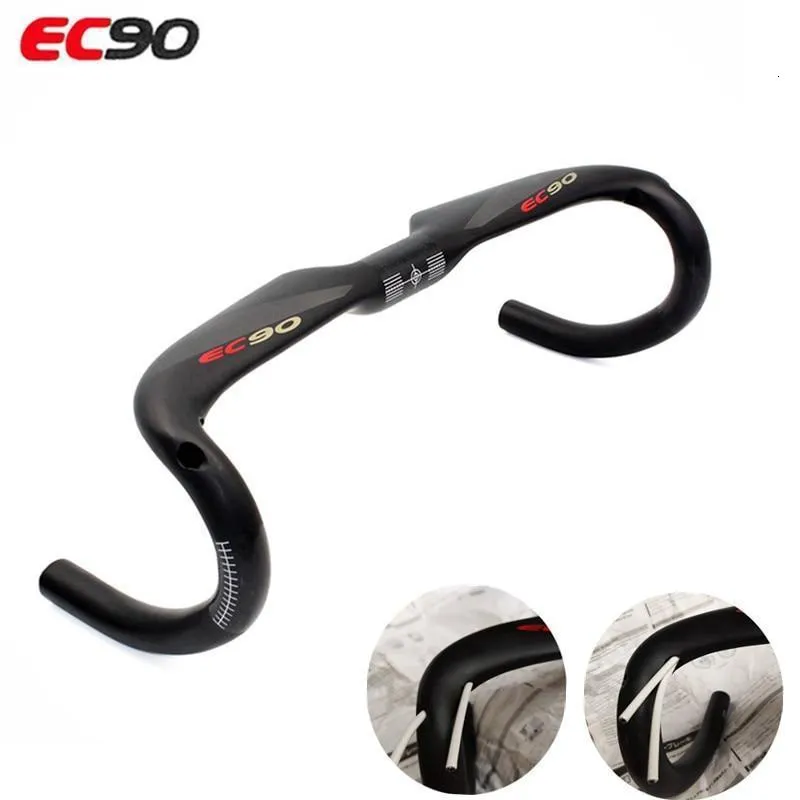 Bike Handlebars Components EC90 Full Carbon Bicycle Handlebar Road Bicycle Handlebar Stem Handle playing UD Matte Carbon Handlebar 400420440mm 230224