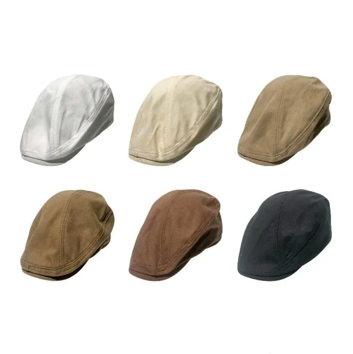 Berets Man Painter Cap اليابانية القبعة البيضاء القبعة الكلاسيكية القبعات الفنية الصلبة البريطانية قابلة للتعديل قبعات مسطحة قابلة للتعديل Beret Boina باريت BC331