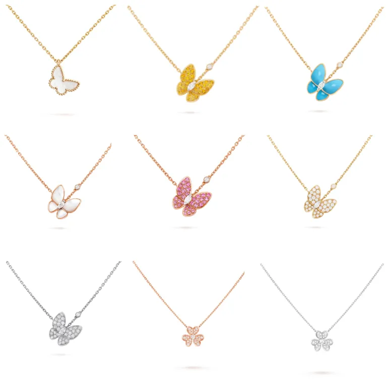 18 style Fashion Classic Lucky Clover Necklace Pendant Stainless Steel 18K Gold Plated Ladies and Girls Valentine's Day Mother's Day Engagement Jewelry Fade Free