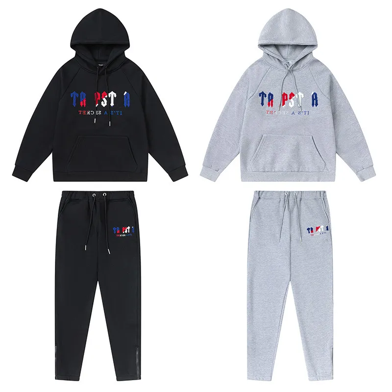 Hommes Survêtements Designer Trapstar Sweat À Capuche Pantalon Marque De Luxe Survêtement Costume À Manches Longues À Capuche Femmes Mode Sport Gym Tops Vêtements