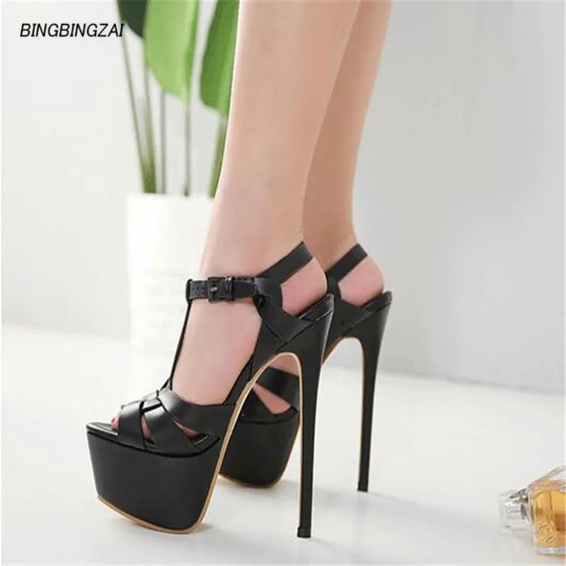 Sandals Buty damskie 16 cm cienkie wysokie heels Wodoodporny pokaz mody Casual Stage Performance 35-42