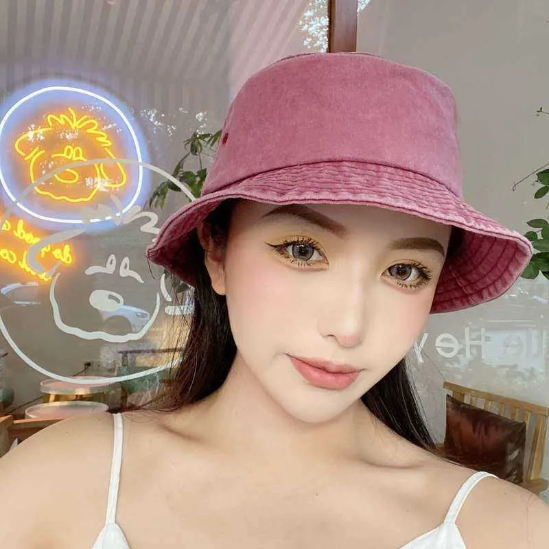 Chapeaux à larges bords Summer Washing denim Bucket Women's Folding Fisherman's Fashion Bob's Hat Hip Hop Goros Men's Bana Toilet Cap G230603 bon