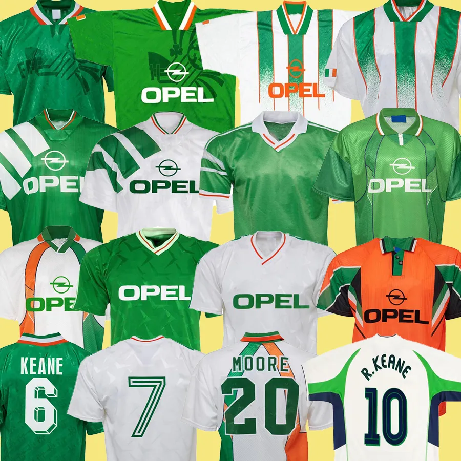 Keane retro voetbaltruien 88 90 92 94 96 97 98 1990 1992 1994 1996 1997 1997 Ierse McGrath voetbalhirt uniform vintage maillot jersey ire1ands