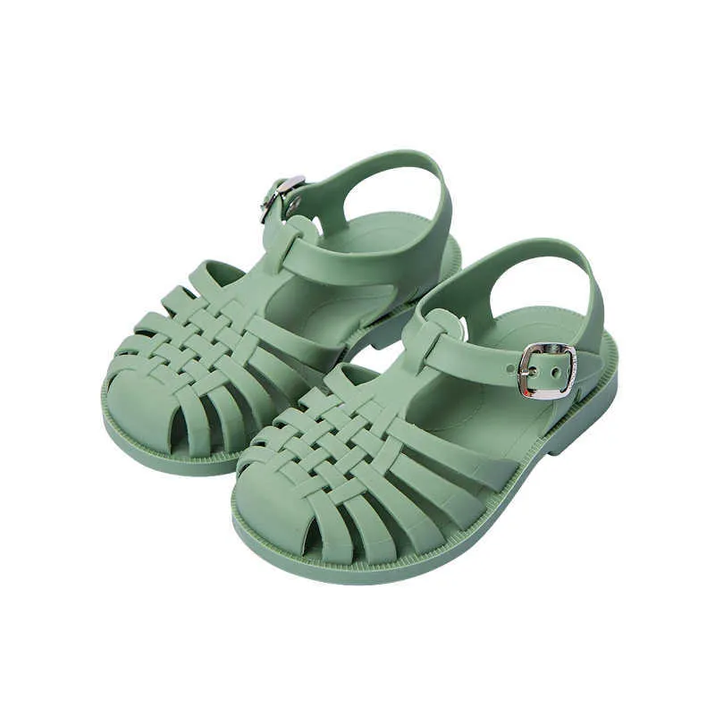 Sandales Été filles enfants sandale évider conception luxe gelée bébé sandales 2021 été enfants décontracté Simple semelle souple princesse chaussures Z0225