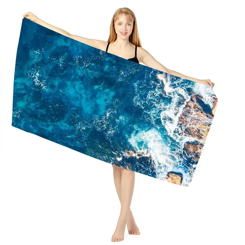 Strandlaken Bathroom Furniture Set 200cm Blue Beach Towel Toalla Playa  Grande From Laoku, $22.5