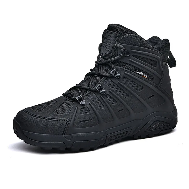 Уличные боевые противоскользящие тактические ботинки, военные ботинки в качестве тренировочной обуви, высокие ботинки для альпинизма в пустыне, 048