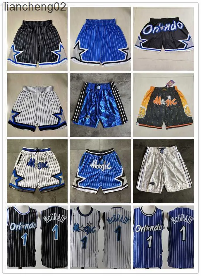 Short de charme à la mode pour hommes, Orlandomagicshorts, poche de basket-ball, Penny 1 Hardaway Tracy McGrady W0225, 2024