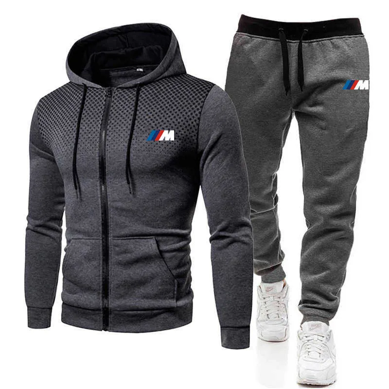 Herrspårar 2023 Fashion Men's Autumn and Winter Trousers Hoodie Pullover Twopiece Jogging Suit M3XL Cotton Track and Field Sports Z0224