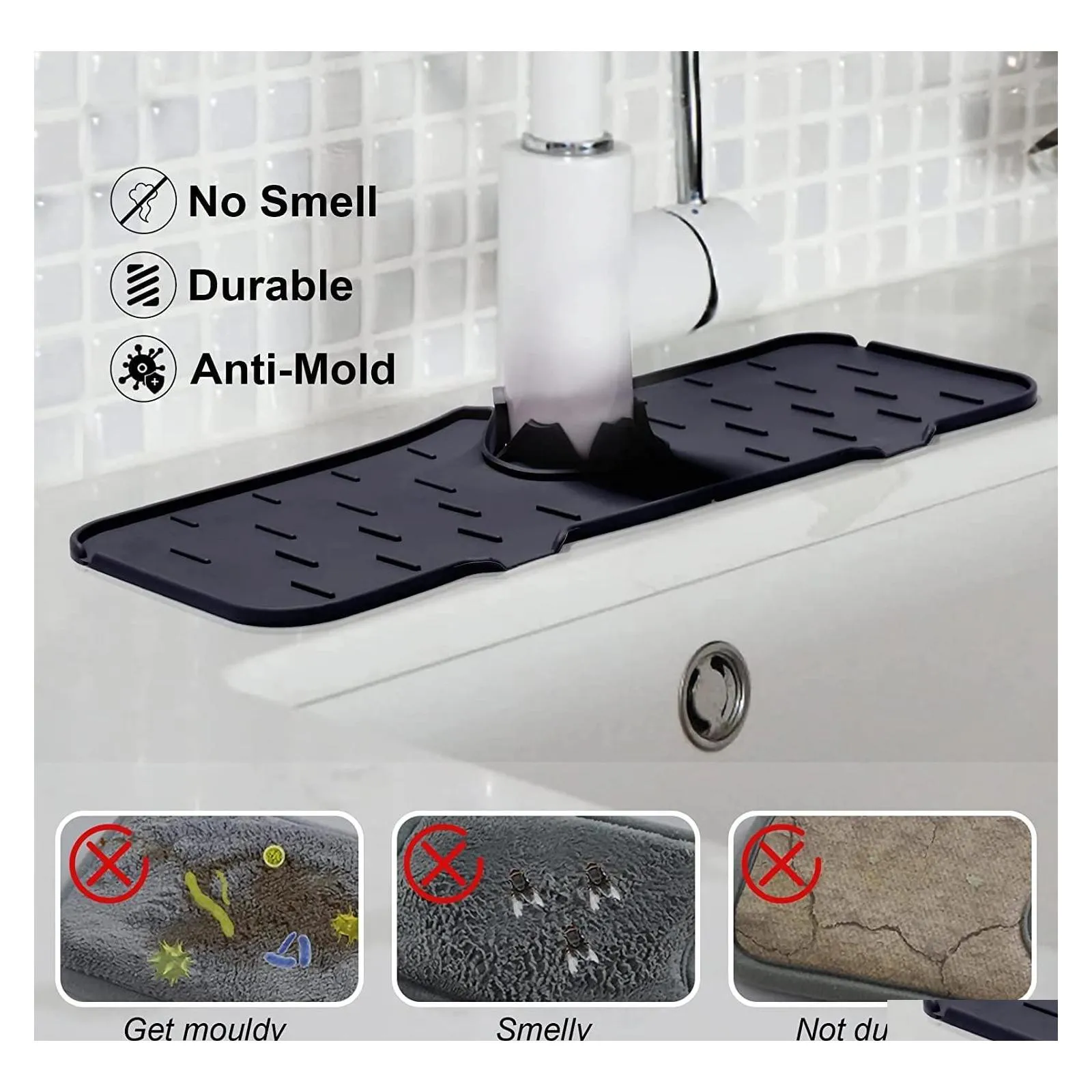 Car Dvr Other Faucets Showers Accs Sile Faucet Drain Pad Splasroof Kitchen  Sink Drying Water Blocking Pads Drop Delivery Home Garden Fauce Dhlzt From  Gelatocakeshop, $3.47