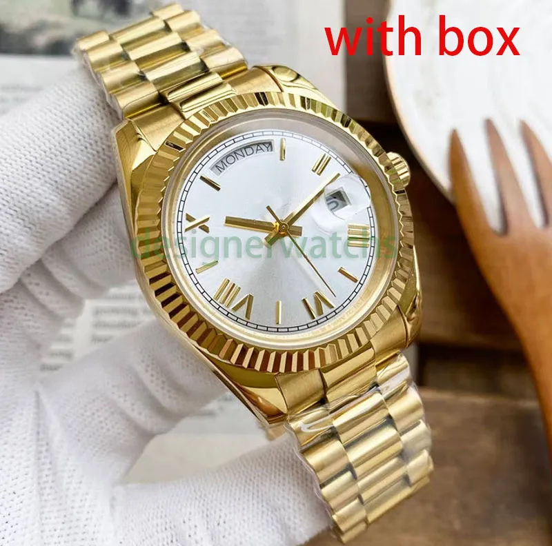 Męski zegarek luksusowy projektant 41 mm automatyczny mechaniczny zegarek ze stali nierdzewnej Para klasyczny zegarek można dodać za pomocą wodoodpornego szklarstwa szafirowego
