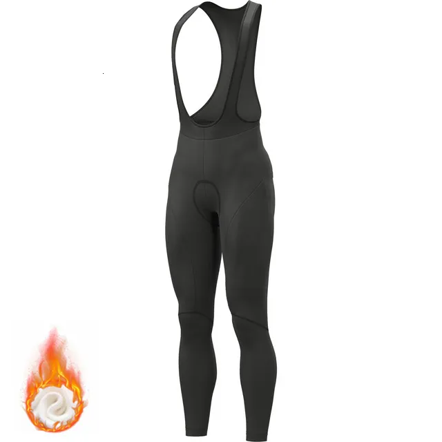 Cykeltröja sätter varm vinter termisk fleece cykling lång cykelhakbyxor 19d gel pad cykel bib tights mtb män ropa ciclismo 230224