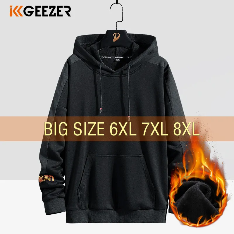 メンズフーディーズスウェットシャツメンパーカー68％コットンスウェットシャツ5xl 6xl 7xl 8xlプラスストリートウェアフード付きスポーツウェアマレンブラックスプリング秋ヒップホップ230225