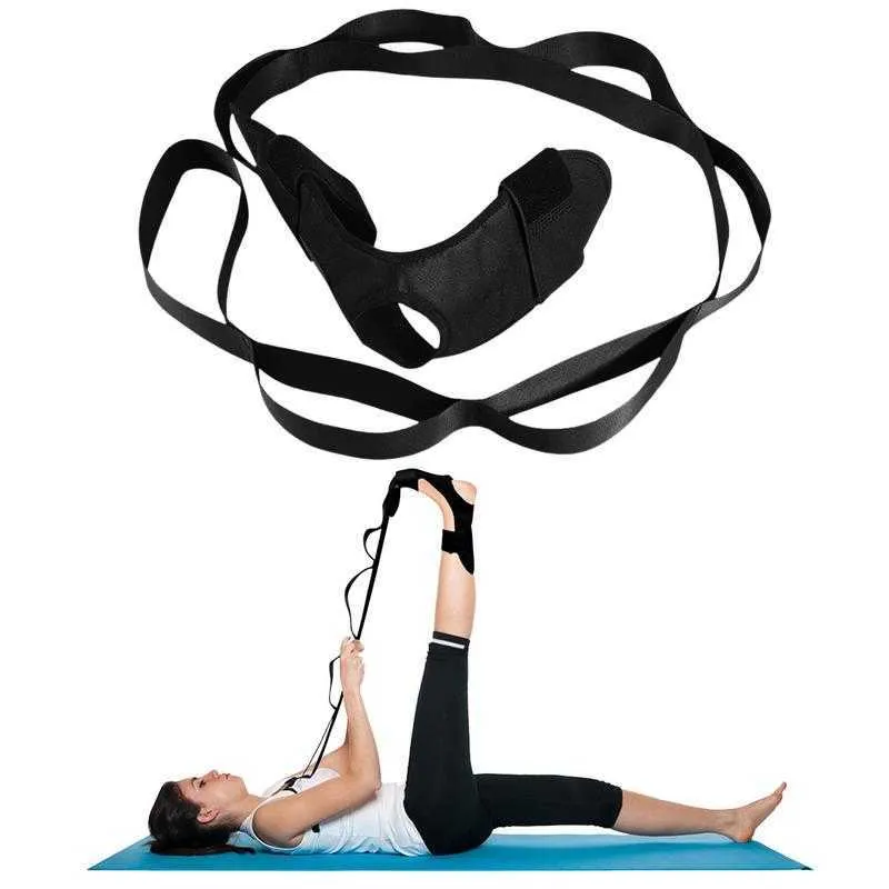 Yoga ränder Yoga ben stretchbälte flexibilitet ligament stretching fotben träning bårband för balett cheer dance gymnastic tränare j230225