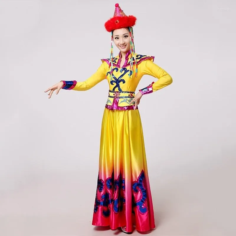 Stage usar roupas hmong design feminino chinês tradicional dança folhetos de dança étnica