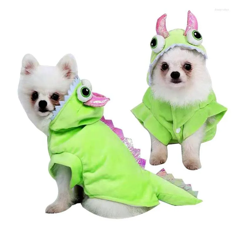 Vêtements pour chiens Vêtements pour petits chiens Costume pour animaux de compagnie Halloween 3D Ptérodactyle Automne et hiver Personnalité drôle