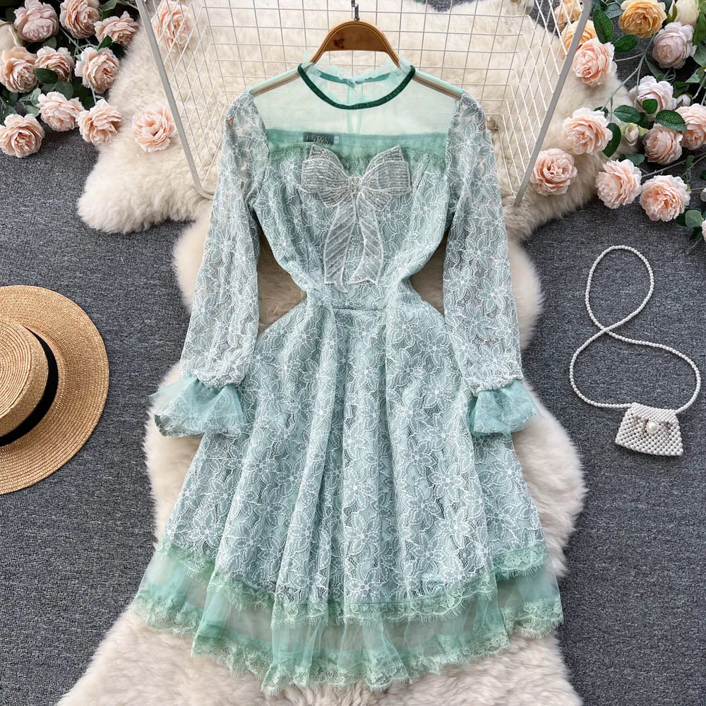 orange lace cocktail dress A.L.C. Lou Dress in Orange main image 0