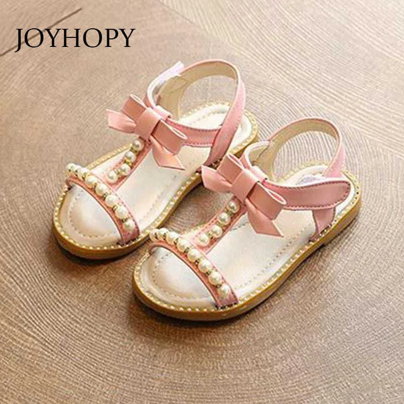 Sandals Kids Sandals Girls Shoes New Summer Bowknot Fashion Princess Girls Sandals Children Diamond Sandals For Girls Z0225