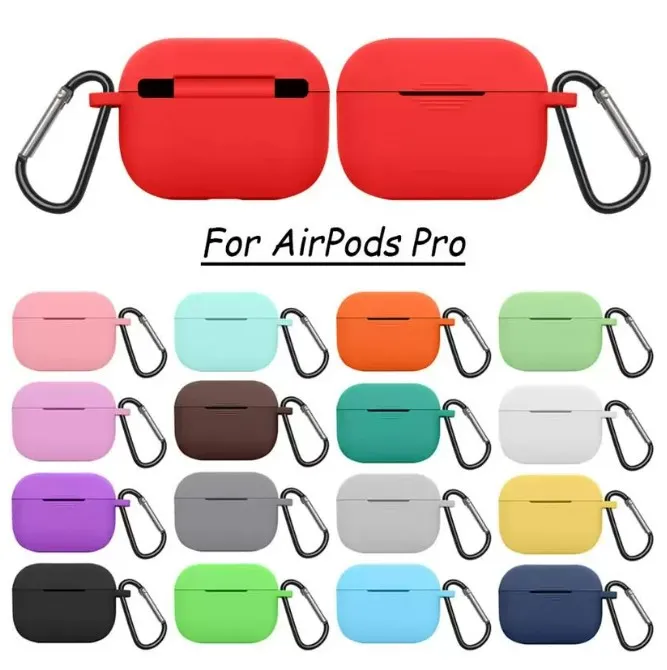 Candy Color Drop-защищенные защитные чехлы для наушников для AirPods 2 3 Pro Anti-Fingerprint Bluetooth Силиконовые наушники с крючком