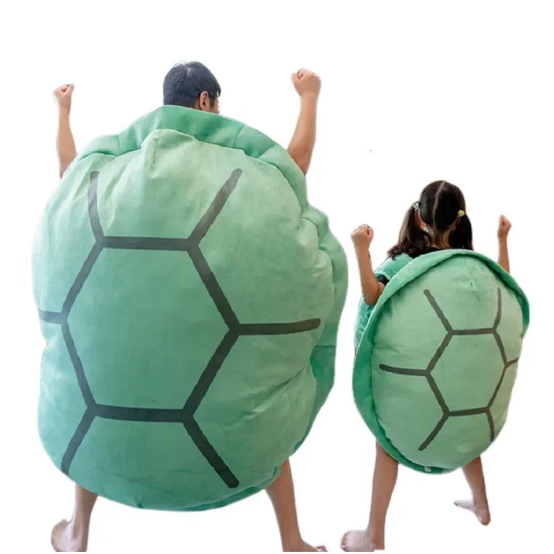 Pluche poppen grappige turtle shell pluche speelgoed alleen voor kinderen slaapzak gevuld zacht schildpad kussen kussen creatief interessant cadeau 230225