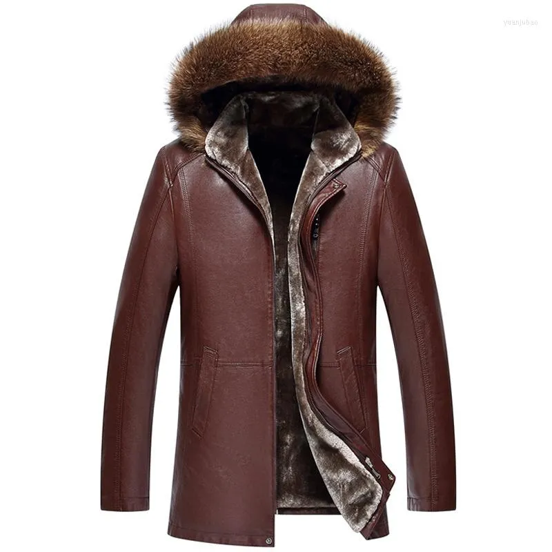 Mäns jackor Mänkläder Business Winter Hat Långhylsa Dragkedja Casual Slim Fit Coat