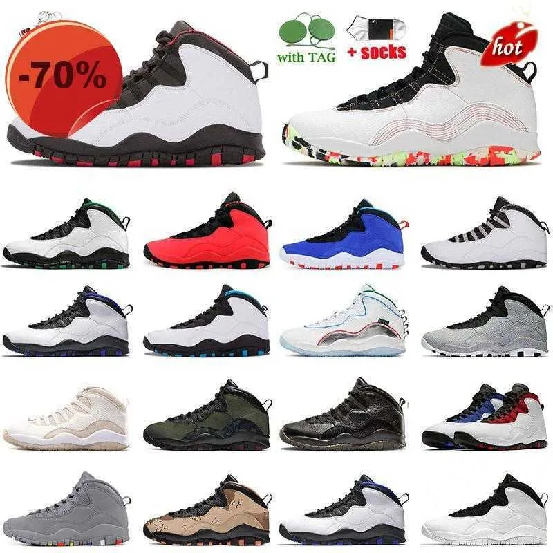 Buty Wysokiej jakości luksusowe buty do koszykówki 10 Jumpman 10s Ember Glow Chicago Rozmiar 47 trampki Westbrook klasa Off Orlando White Retro Jump Retro