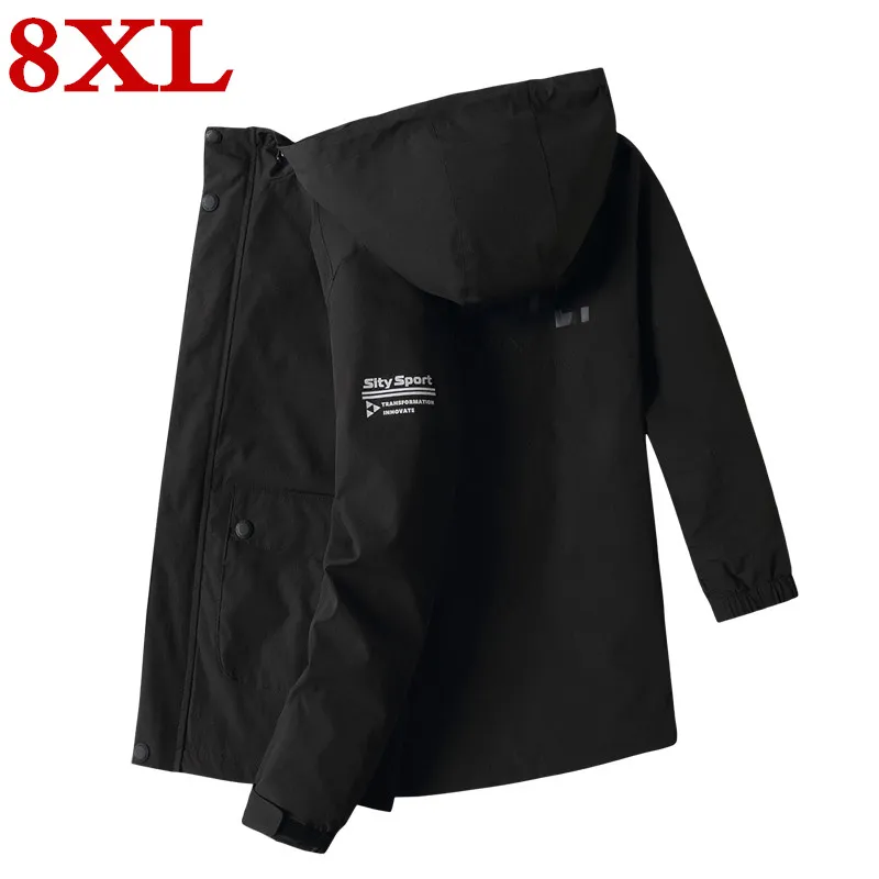 Giacche da uomo taglia 8xl più 7xl 6xl Casual Autumn Coat da uomo Sport Sports Slim Slim Fit per i Malemen's