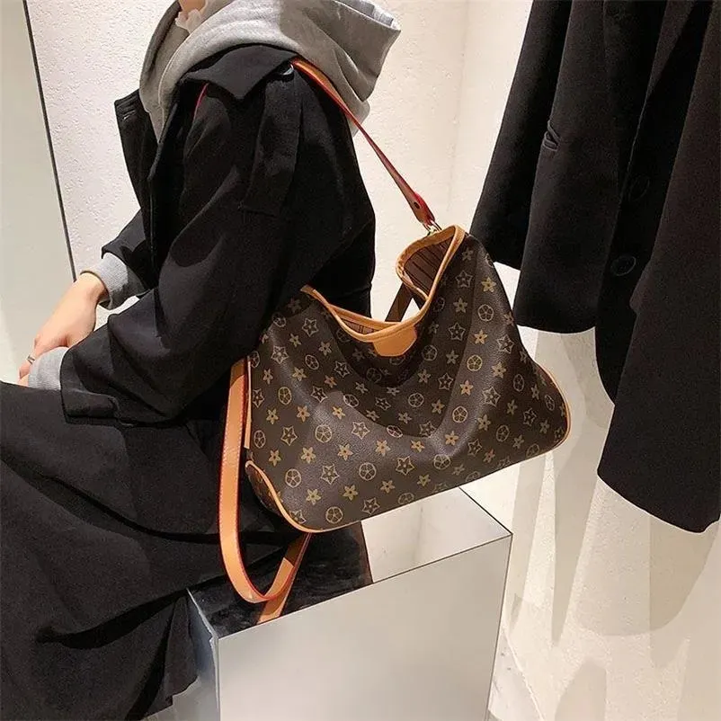 Luxurys designers handväskor kvinnor axelväska nåd totes shopping crossbody väskor brun blomma läder plånbok ladi clutch louisei326y
