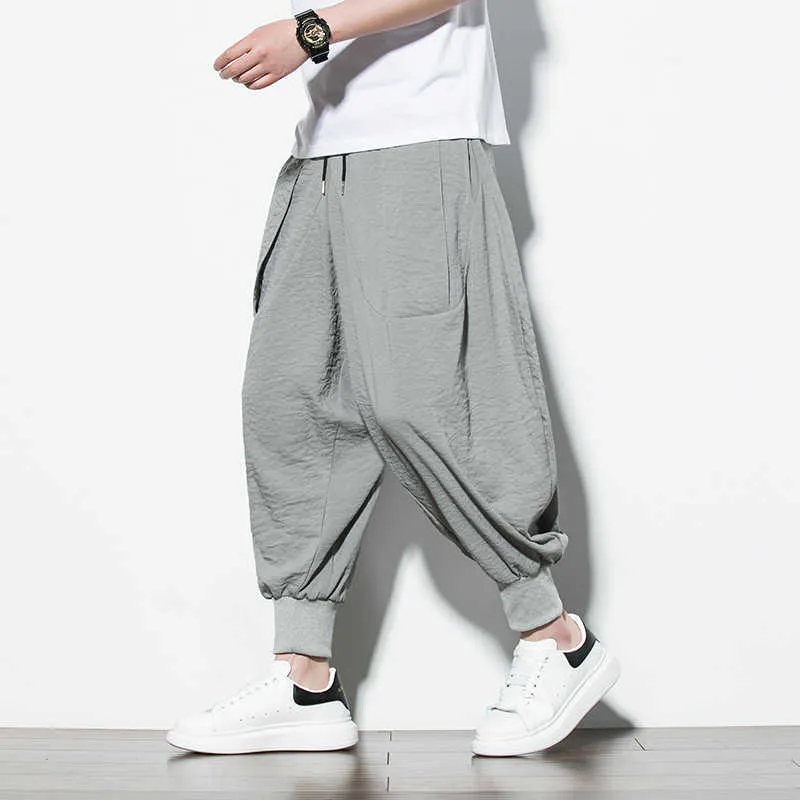 Men's Pants 2023 New Men's Loose Harem Pants Male Casual Cotton Linen Pants Streetwear Trousers M5XL Z0225