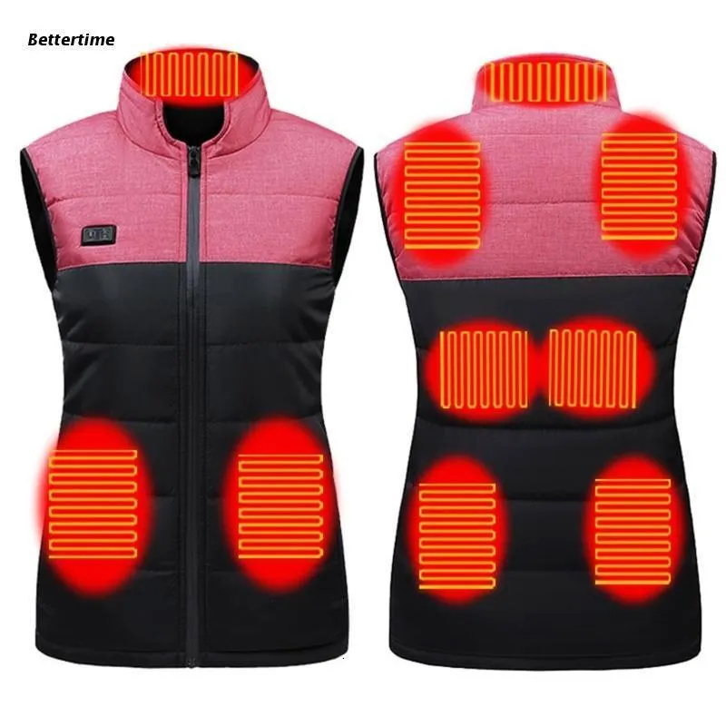 Gilet da donna B36D Uomo Donna Gilet termico caldo riscaldato Gilet riscaldante a colori a contrasto Nessuna batteria 230225