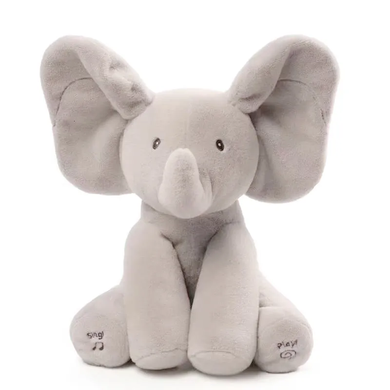 Electric Singing Newborn Elephant Stuffed Animal With Ears Perfect