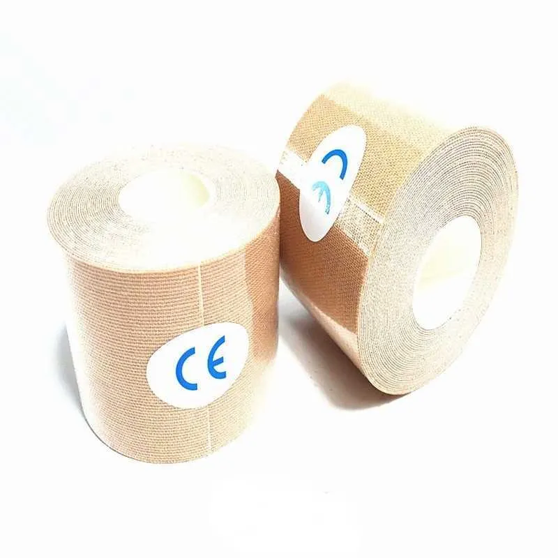 Bande de kinésiologie élastique en coton, 7.5cm x 5m, Bandage de récupération de physiothérapie sportive pour la course, protection musculaire du genou