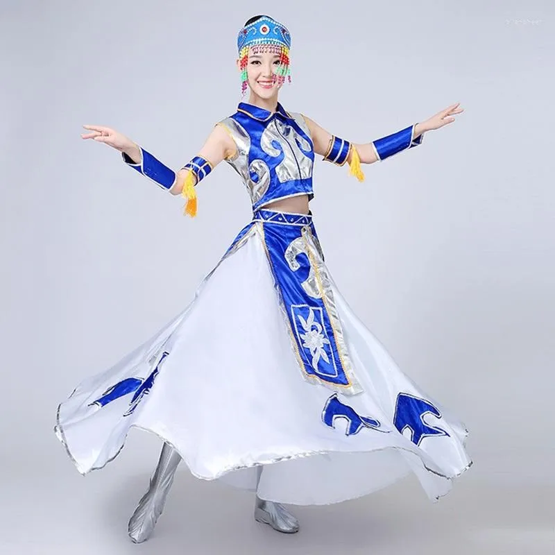 Stage Wear Mongolian Clothing Ethnic Minority Women Mongolia Dance Costumes Show Tibetan Performance TA1287