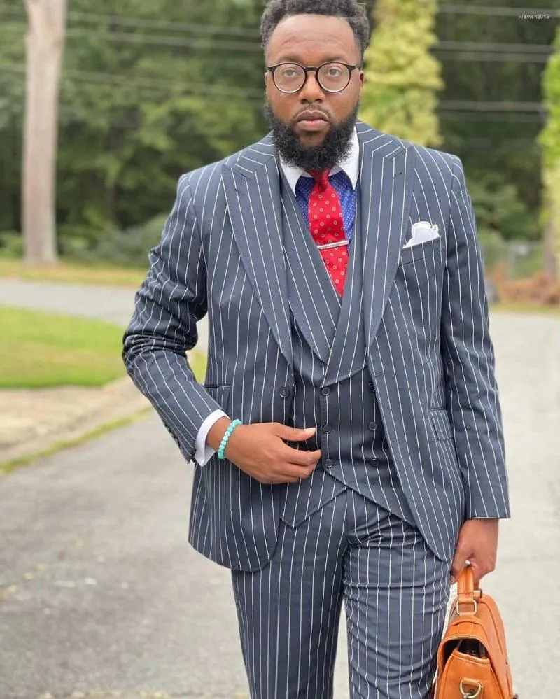 Suit/Brand Review: Black Lapel Grey Pinstripe Custom Suit – Men's Style Pro  | Men's Style Blog & Shop
