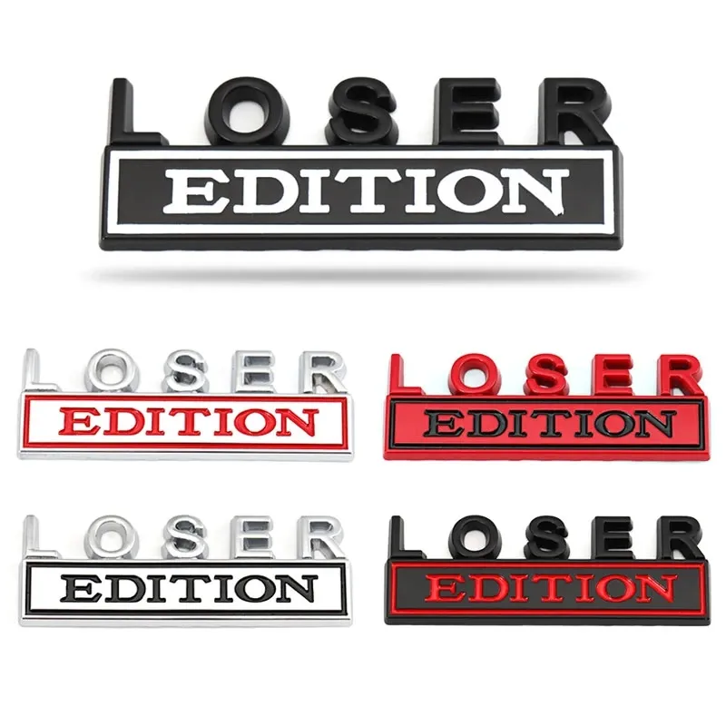 Украшение вечеринки 1pc Loser Edition Car Sticker для Auto Truck 3D Badge Emblem Emblem Accessories 8x2,8 см.