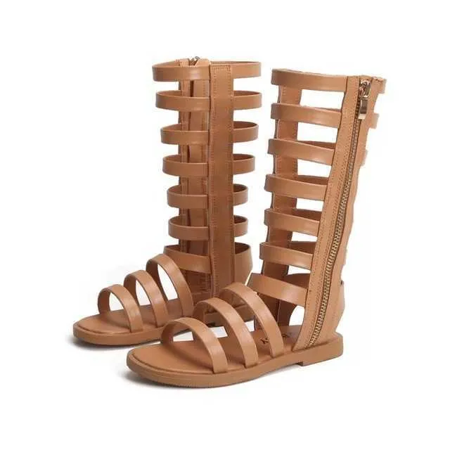 Girls Flatform Wedge Sandals - Adjustable Ankle Strap, Open Toe Summer Shoes