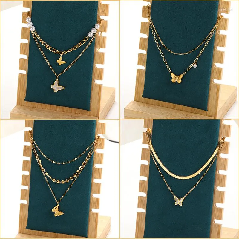 Pendant Necklaces Vintage Necklace Gold Color Chain Women's Jewelry Layered Accessories For Girl Clothing Aesthetic Gifts Fashion