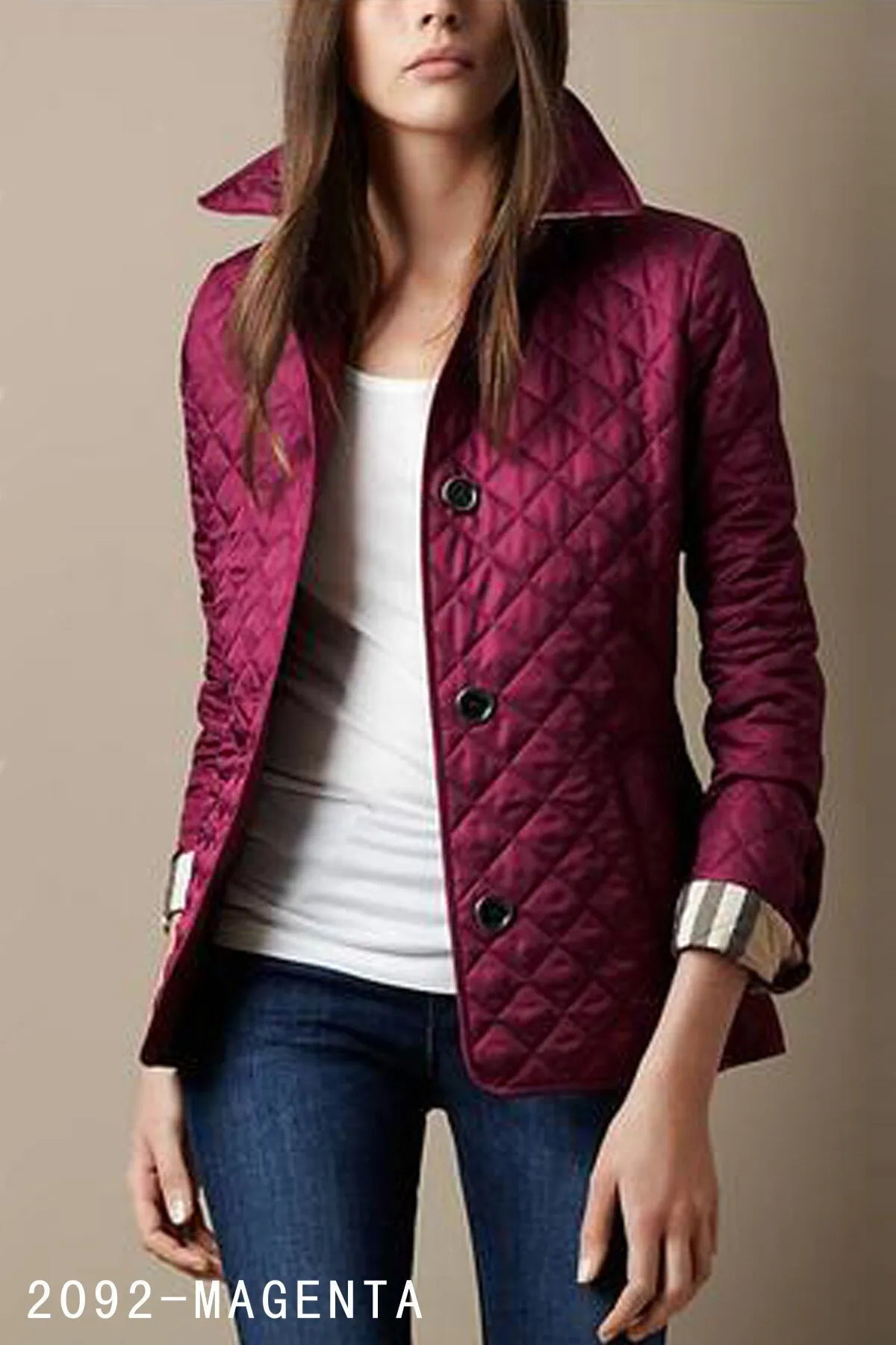 Женские куртки осенние зимние классические клетчатые топ -дизайн бренда.